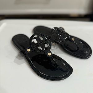 Tory Miller Sandal Black Patent
